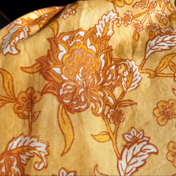 π C&C CALIFORNIA BOHO FLORAL YELLOW ORANGE LOOSE TOP! - Picture 6 of 9